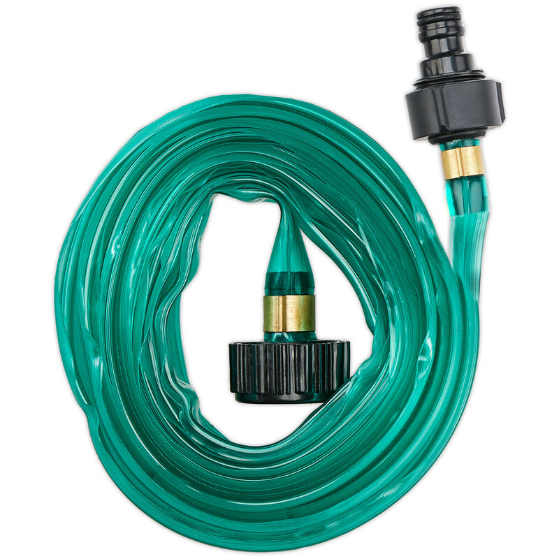 Relaxdays - Irrigation Hose, 3 m Long, Uniform Garden Watering, Flat, Connector, Hosepipe for Lawns & Flowerbeds, Green