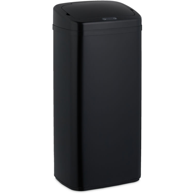 Relaxdays - Kitchen Bin With Sensor, 40 L, Automatic Electric Lid, Waste Container, Rubbish Bag Holder, Black