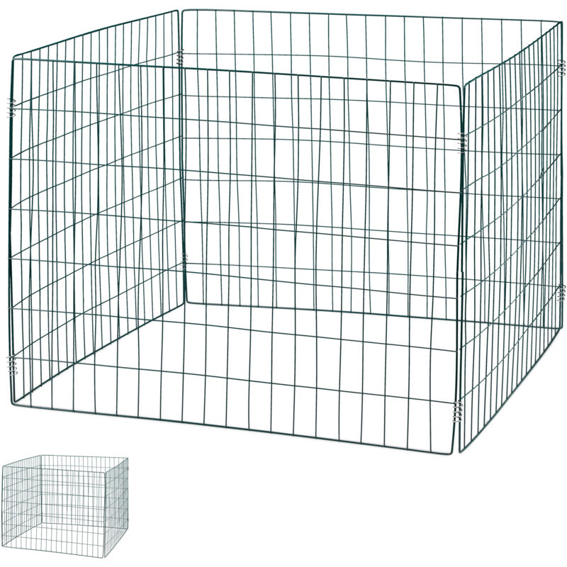 Relaxdays - Komposter Metall, 2er Set, Biokomposter Garten, Hxbxt, 70 X 90 X 90 Cm, 560 Liter, Drahtkomposter Stahl, Grün