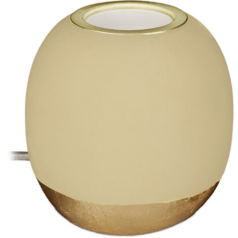 Trio Lighting Malu lampada da tavolo in ceramica con paralume beige h. 26cm  Moderno E14