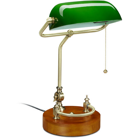 MCLWSQ Lampada da Scrivania Vintage, Lampada Verde da Scrivania Abat Jour  Vintage, Lampada Ministeriale Churchill per Banchieri in Vetro con  Interruttore a Catenaccio : : Illuminazione