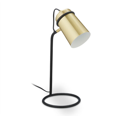 Lampe de bureau Atoup Lampe de bureau à LED 5 Niveaux de Luminosité  Ajustable avec base de chargeur sans fil Qi Noir