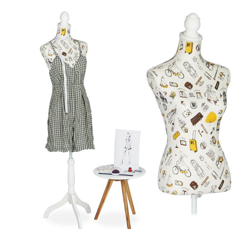Relaxdays Manichino Sartoriale Da Donna, Regolabile In Altezza Fino...