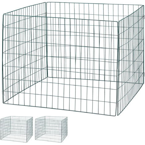 Relaxdays Mesh Compost Bin, Pack of 3, Organic Garden Waste Recycling, Large Leaf Composter, 560 L, Metal, Dark Green