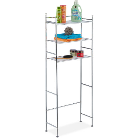 Relaxdays Scaffale in Metallo, con Ripiani, Dispensa per Cucina &  Ripostiglio, Universale, HLP 124,5x58x34, Nero