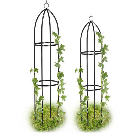 1pc Trellis pour les plantes grimpantes, obélisque de jardin en métal  recouvert de plastique Trellis cadre