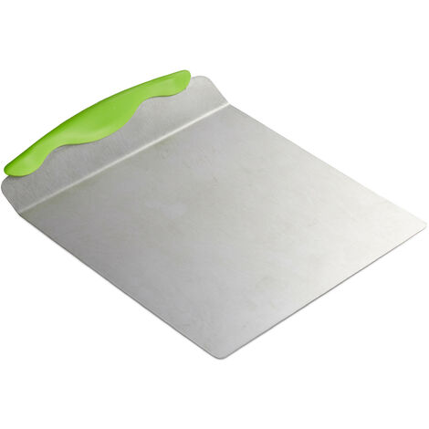 Relaxdays Paletta per Torta, Acciaio, Pala, Paletta, Cake Lifter, Quadrato, XL, con Impugnatura, LxP 20 x 24 cm, argento