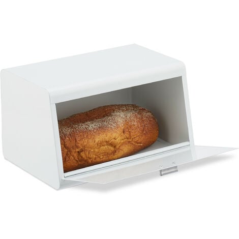 Retro Panera de Mesa para Guardar Pan, Bollería, 18L, Diseño Vintage, Bread  Bin Caja Metal, SWAN, Rojo, , SWKA1010RN