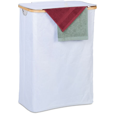 Relaxdays Corbeille à Pain, En Bambou, Insert Tissu, Motif