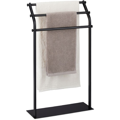 Metaform - Piantana bagno da terra porta salviette porta asciugamani vetro  nero mod. Zero - Shopping.com