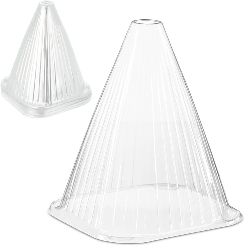 Relaxdays 20 X Plant Covers For Snail And Frost Protection Hxwxd, 22 X 19 X 19 Cm, Plastic, Transparent, Set