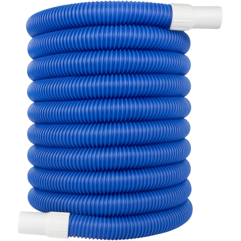 Relaxdays Pool Hose, 32 Mm Flexible Hose, 10 Metres Long, Water Hose For Pool & Garden, Pe, Blue/white