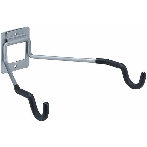 Relaxdays Portabicletta da Muro, Supporto Pieghevole, Carico 25 kg, HLP: 11x31x33 cm, Garage e Cantina, Nero Argentato