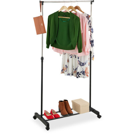 Portemanteau Acier Inoxydable Relaxdays – Non Fixe, Réglable, 162x151x42 Cm, Capacité 20 Kg, Pour Entrée Ou Dressing