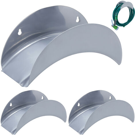 Relaxdays Portatubo Da Parete In Ghisa Vintage - Supporto Per Tubo Giardino Fino A 20m, Bronzo