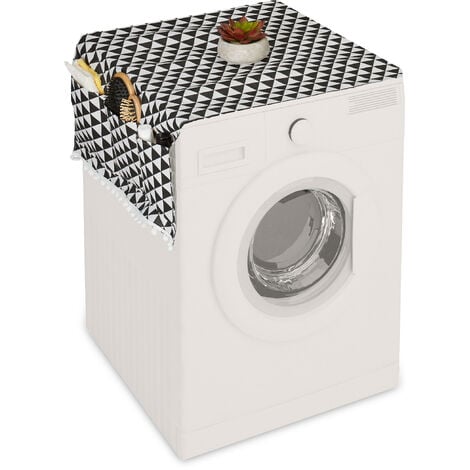 Housse de machine à laver et sèche-linge avec joli motif dessin animé,  housse imperméable pour la plupart des machines à laver et sèche-linge (03)