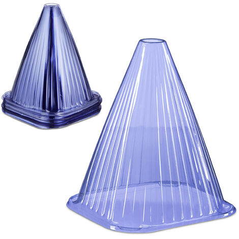 Relaxdays Protezioni per Piante, Set da 32 Coni Protettivi Antilumaca, Anti Gelo, Piantine, HLP: 22x19x19 cm, PVC, Viola