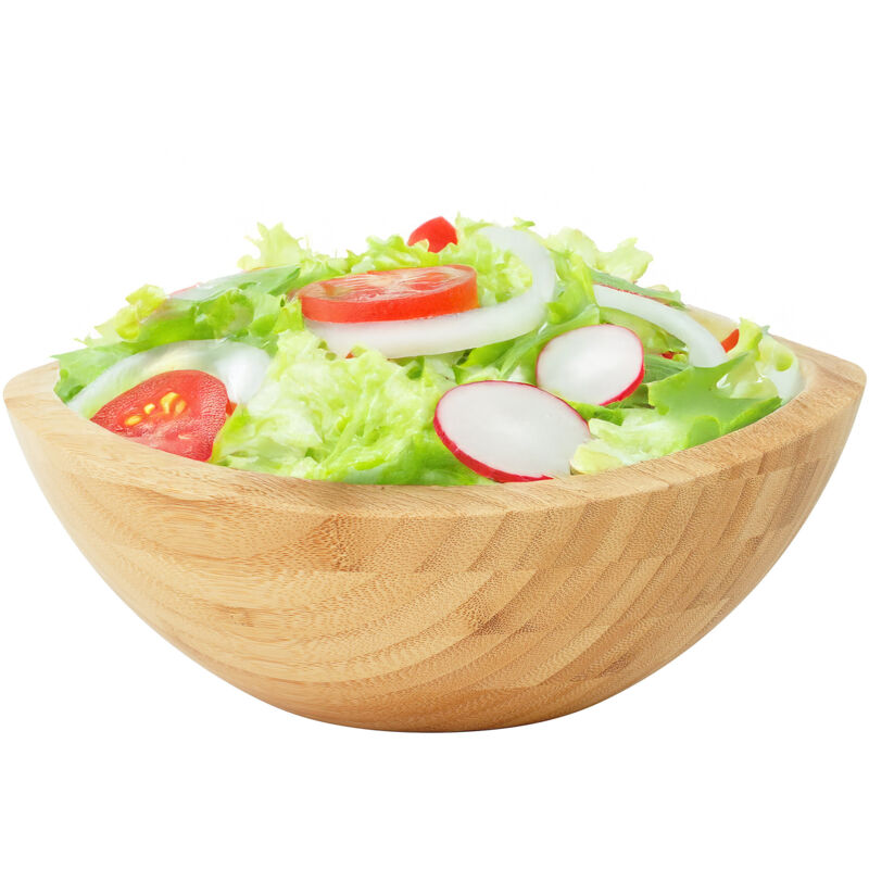 Relaxdays Salatschüssel, Bambus, Oval, Hxbxt, 10 X 25 X 23 Cm, Servierschüssel Für Salat, Snacks, Obstschale, Natur