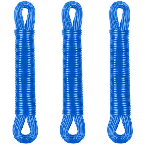 Cuerda trenzada de polipropileno, madeja de cordón resistente para tendedero,  colgar ropa, uso interior y exterior (