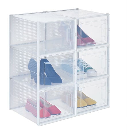 ORGANIZER PIEGHEVOLE IN plastica per scatola da scarpe 20 / 24x impilabile  EUR 41,74 - PicClick IT