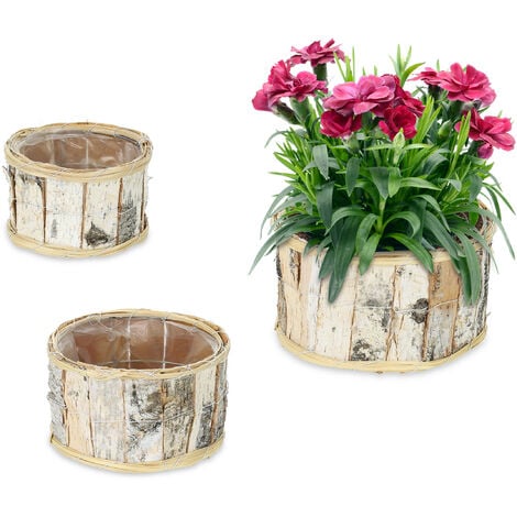 Piccoli vasi per piante da interno, copertura vaso in feltro in 4  dimensioni, decorativo e moderno con base a tenuta stagna -  Italia