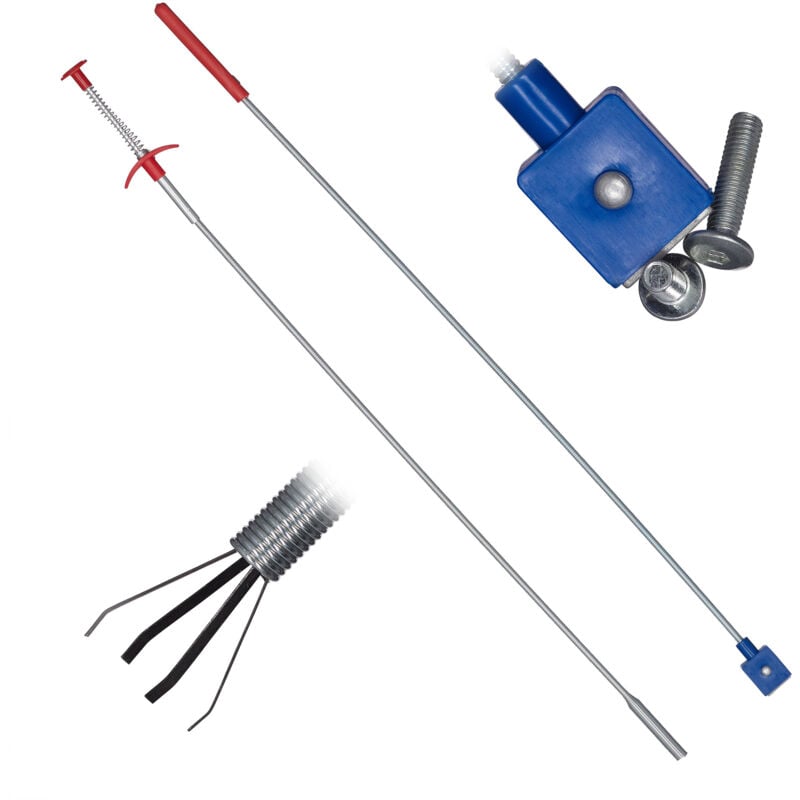 Lot de 20 outils de ramassage, attrape-clous, attrape-vis, flexible, magnétique, souple, 600 mm, argent