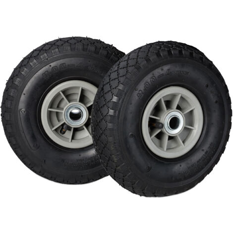 2x Ruota Con Asse Sfalsato Antiforatura 390x95 Mm Foro 20 Mm - Foto 14