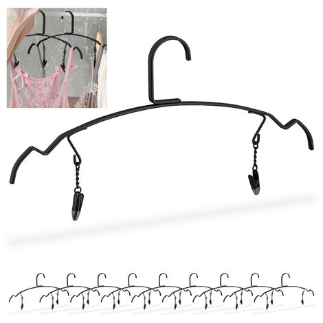 Trousers hangers in matt black plastic cm 33 Article. X33