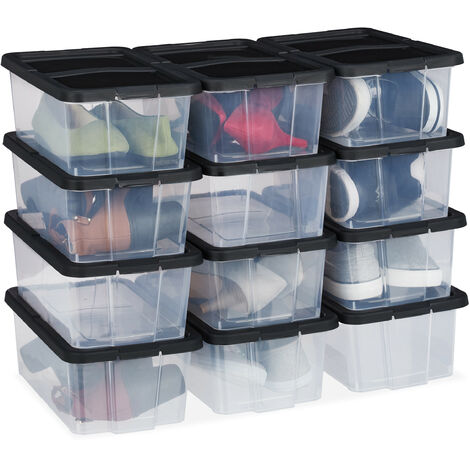 20x Clear Small Plastic Containers Transparent Storage Box with