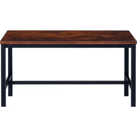 Relaxdays Sitzbank 2er Set, Esszimmer, platzsparende Essbank, HBT: 51x108x32 cm, Küchenbank, Metall, Industrial/Schwarz