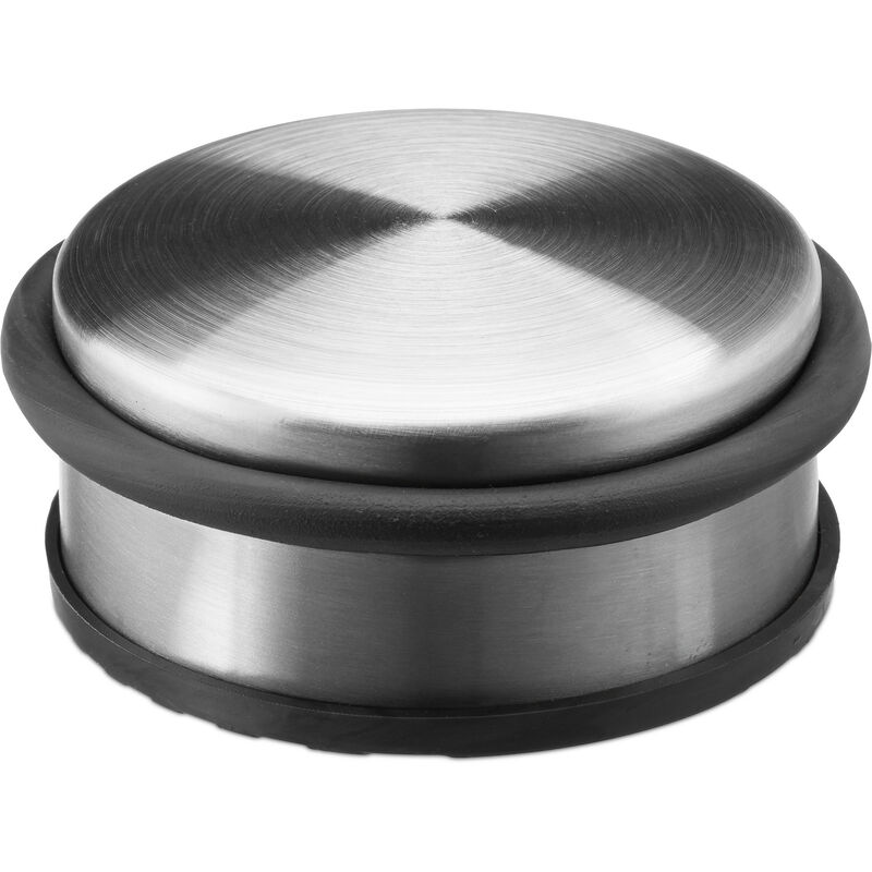Relaxdays Small Stainless Steel Door Stop With Rubber Ring ...
