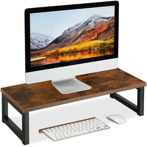 1 soporte para monitor de 15,7 pulgadas, elevador de soporte para monitor  de escritorio de computadora de madera, soporte de escritorio para  computadora portátil, computadora, IMac, PC, impresora, para el hogar y
