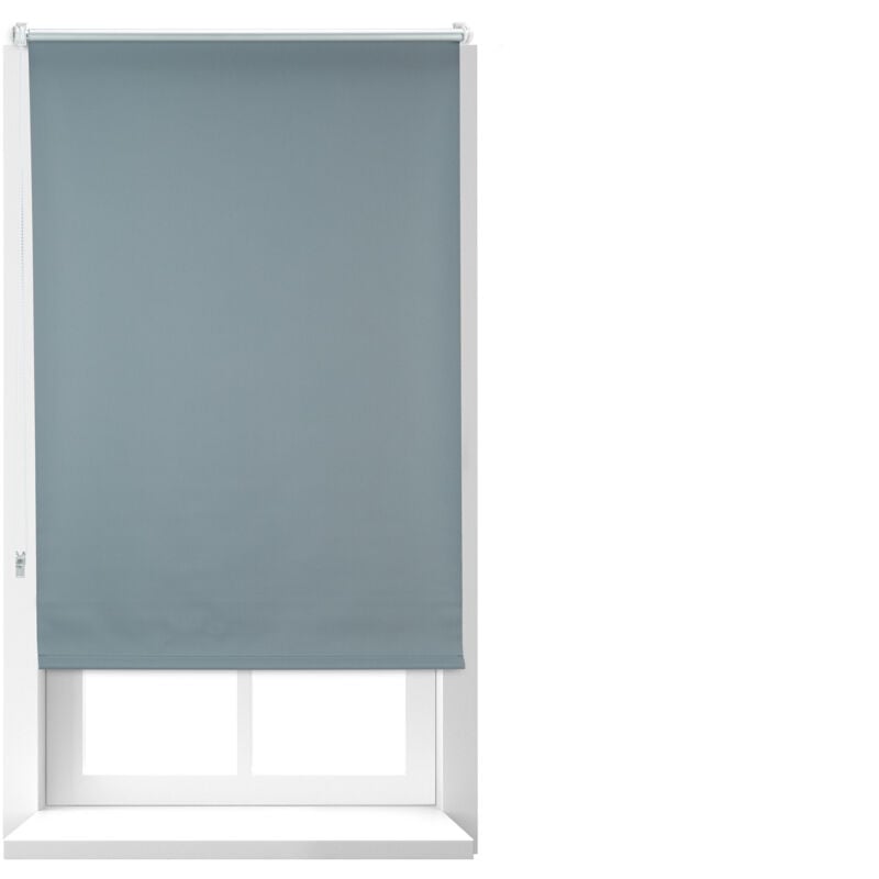 Store enrouleur occultant, lot de 2, sans perçage, protège de la chaleur, portes, fenêtres, 70x160 cm, tissu 66 cm, gris