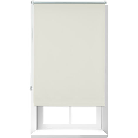 Relaxdays Store Enrouleur occultant, store occultant, Support Chaînette latérale, Fixation fenêtre, beige, 70x160 cm