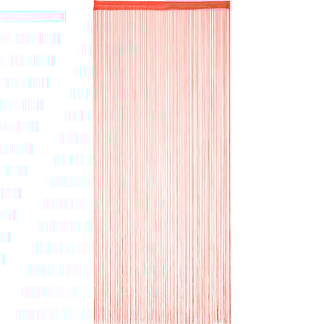 Relaxdays String Curtain, Pull-through, can be shortened, for Doors & Windows, Decorative, Washable, 90x245 cm. Red
