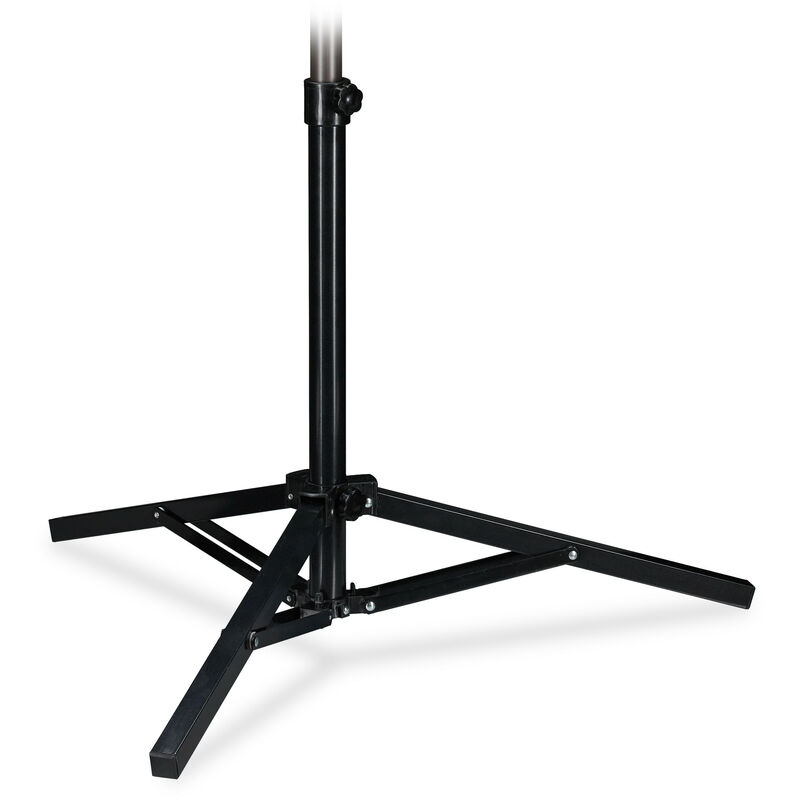 Support de parasol, jardin & camping, mobile, pliant, 25-32 mm, hlp 55x76x76 cm, acier, noir - Relaxdays