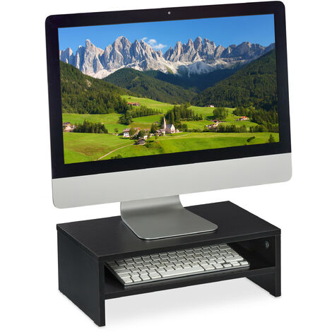 Sobuy bbf03-w support de moniteur écran ergonomique support pour écran d' ordinateur universal, ordinateur portable ou écran tv réhausseur d'écran,  blanc - Conforama