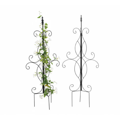 Relaxdays 2 Portavasi Da Parete In Ghisa Stile Shabby - Diametro 14,5 Cm, Bianco, Per Esterno E Giardino