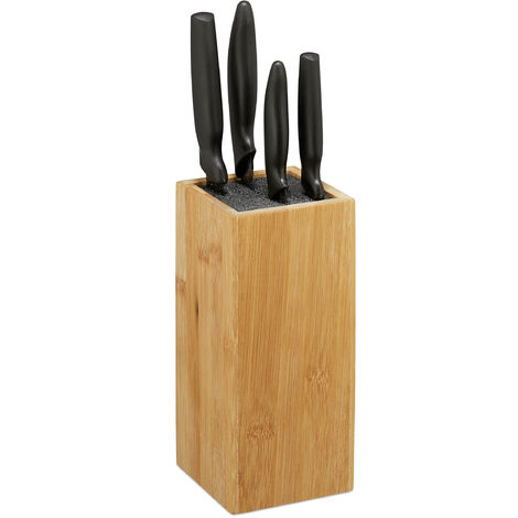 Relaxdays Reposacuchillos, Organizador, Para cinco cuchillos, Inserto de  cajón, Bambú, 3,5 x 11 x 39 cm, 1 Ud., Marrón