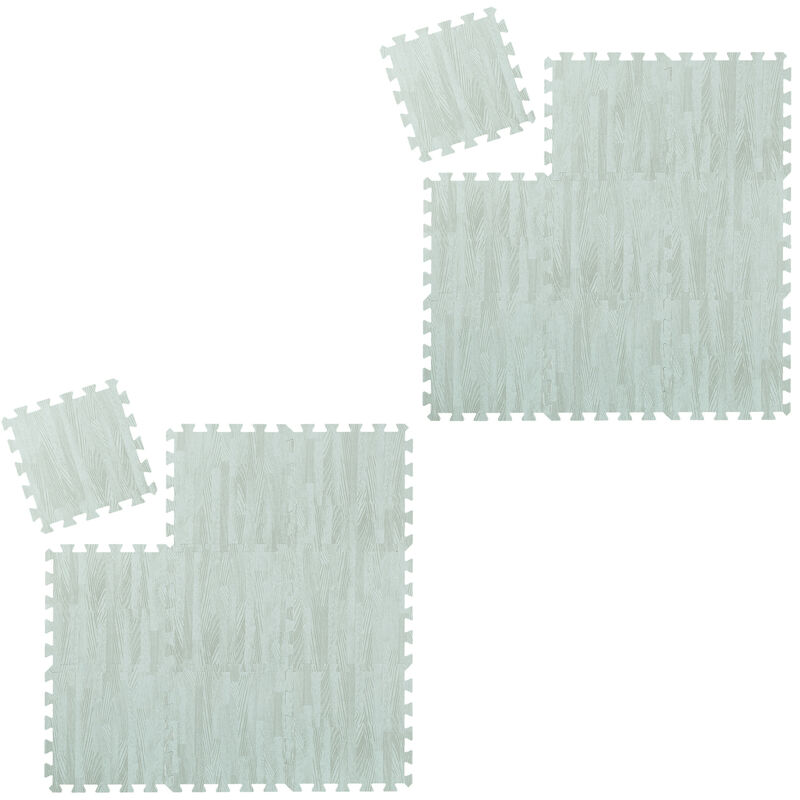 Relaxdays Floor Protection Mat, 18 Puzzle Pads For Sports & Fitness Equipment, 0.85 M², Eva Foam, Bpa-free, White
