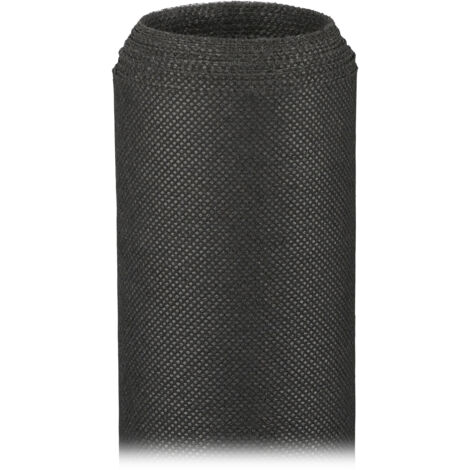 Relaxdays Telo per Pacciamatura, 50g/metro quadrato, Protezione per le Piante, Impermeabile, Anti UV, Nero