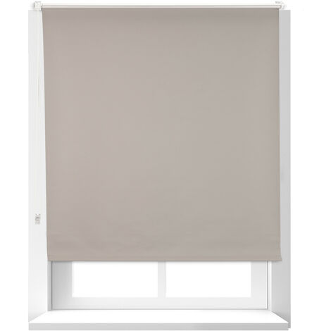 Tende a Rullo Oscurante, Tenda Termica, Catenella Laterale, senza Fori, HxL  90x210cm, Tessuto, Grigio