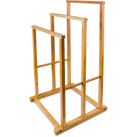Estantería de escalera de bambú Värnamo con 2 cestas 97 x 45 x 36