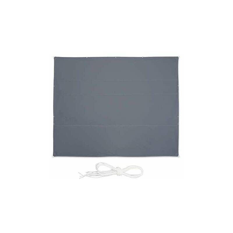 Relaxdays - Voile d'ombrage rectangulaire, 5 x 6 m, imperméable, Anti-UV, avec tendeur...