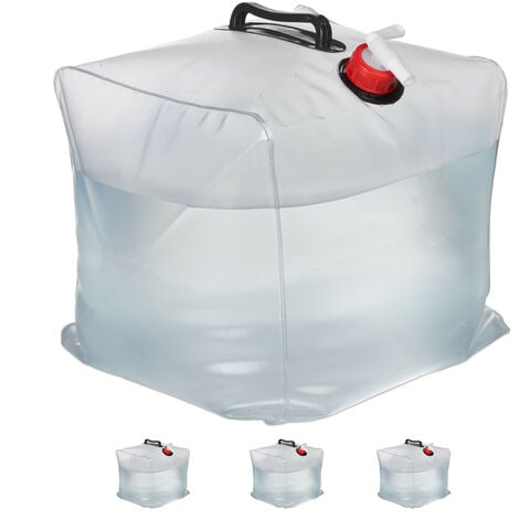 2 Stück 5L Faltbarer Wasserkanister, tragbarer faltbarer Wasserbehälter BPA  Free, Trinkwasser Faltbarer Wasserbeutel mit Deckel und Einbaugriff,  Wassertank