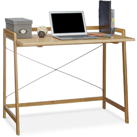 Relaxdays Wooden Writing Desk Modern Computer Table With