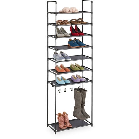 GENMOUS - Soporte grande para botas altas para almacenamiento de botas  altas, zapatero de metal negro para almacenamiento y organizador de botas