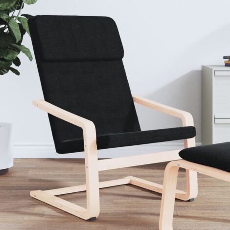 Relaxing Chair Black Fabric vidaXL