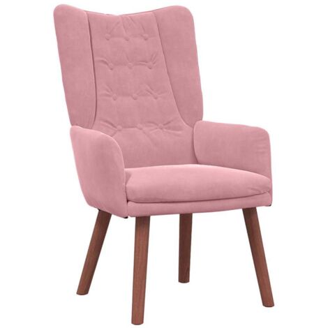 Relaxing Chair Pink 63 x 67 x 94 cm Velvet vidaXL