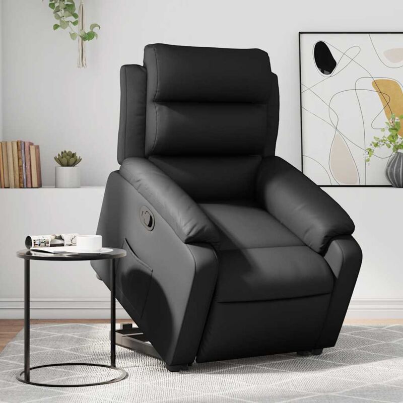 Relaxsessel Mit Aufstehhilfe Schwarz Kunstleder Vidaxl 335150